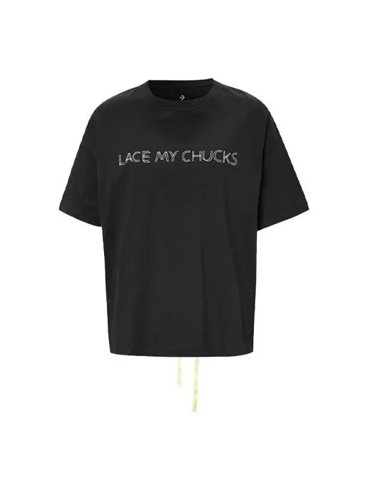 Футболка back lace design short-sleeved black Converse — изображение 1 из 3, черный