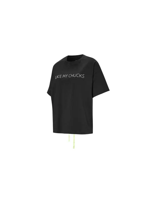Футболка back lace design short-sleeved black Converse — изображение 3 из 3, черный
