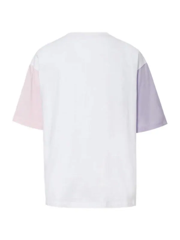 Футболка logo printed t-shirt 'white pink' Converse — изображение 2 из 2, белый/розовый