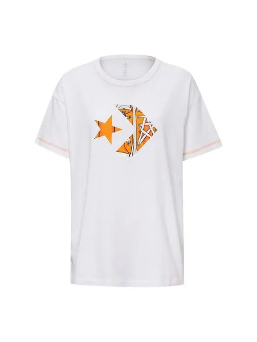Футболка canvas shoes logo print short-sleeved white Converse — изображение 1 из 3, белый