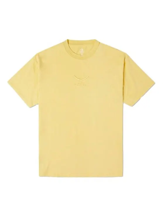 Футболка men's embroidered sports round neck short sleeve yellow Converse — изображение 1 из 2, желтый