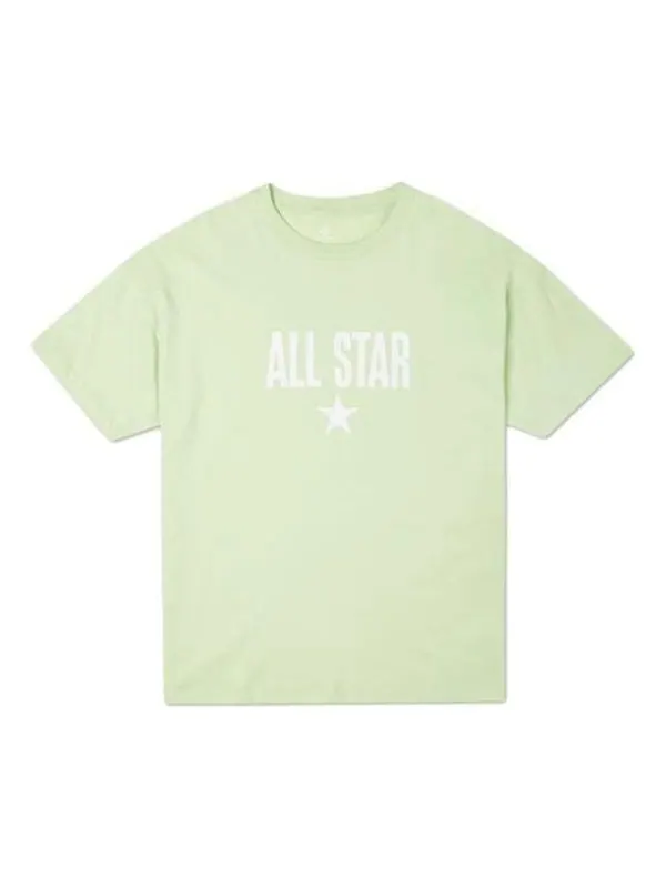 Футболка casual t-shirt 'green' Converse — изображение 1 из 2, зеленый