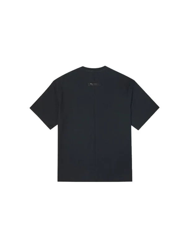 Футболка solid color loose round neck short sleeve couple style black Converse — изображение 2 из 4, черный