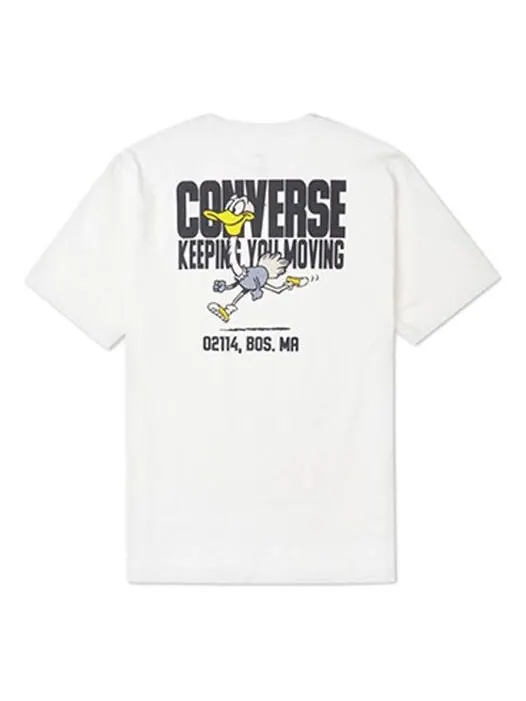 Футболка Converse Alphabet Cartoon Printing Sports Short Sleeve White — изображение 1 из 4, белый