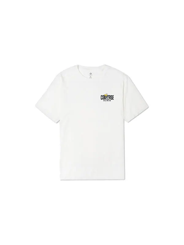 Футболка Converse Alphabet Cartoon Printing Sports Short Sleeve White — изображение 2 из 4, белый