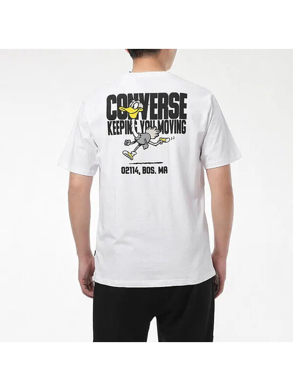 Футболка Converse Alphabet Cartoon Printing Sports Short Sleeve White — изображение 4 из 4, белый