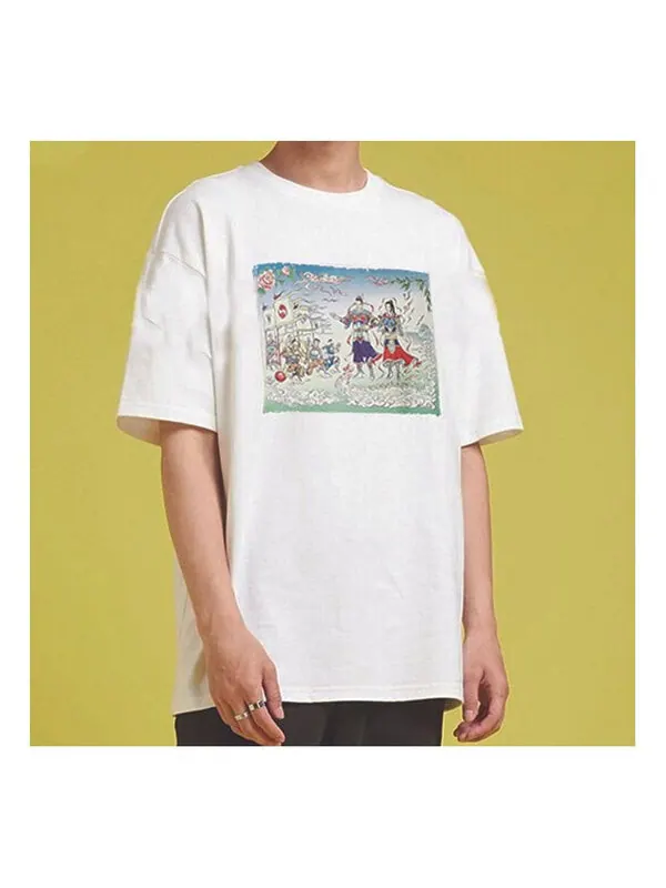Футболка men's flame series printing short sleeve white Converse — изображение 1 из 2, белый