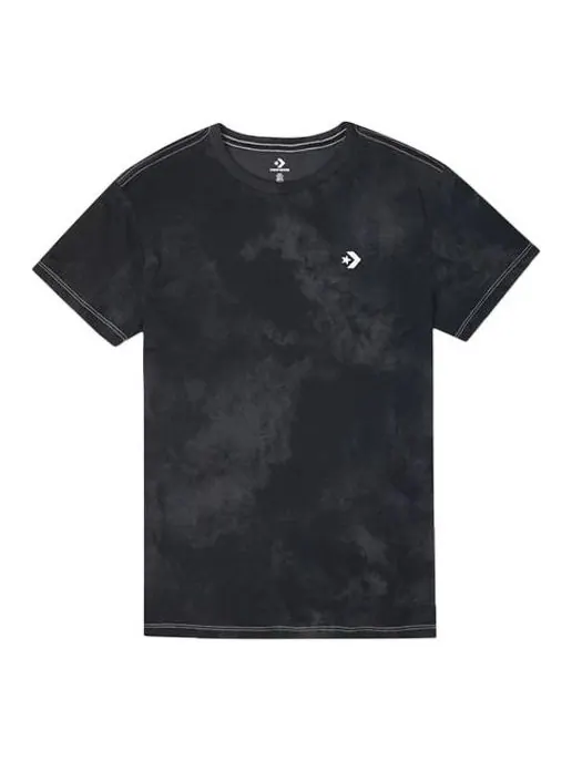Футболка washed retro casual short sleeve black Converse — изображение 1 из 2, черный