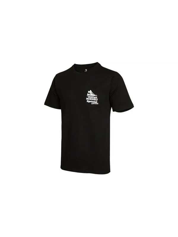 Футболка Men's Converse Back Printing Casual Round Neck Short Sleeve Black — изображение 2 из 2, черный