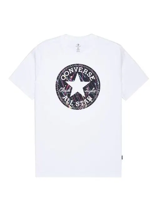 Футболка splatter paint chuck taylor patch graphic tee 'white' Converse — изображение 1 из 2, белый/мульти