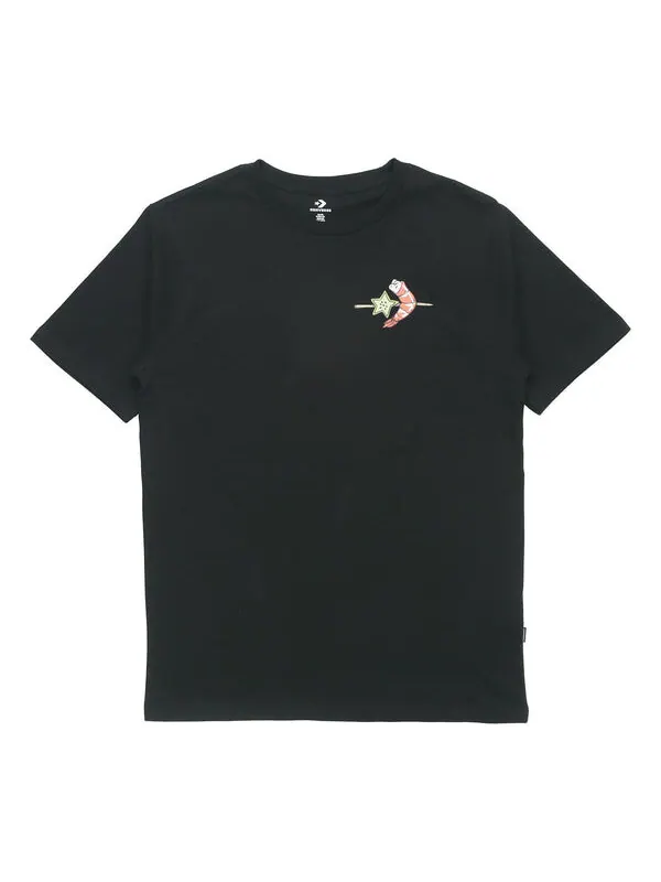 Футболка men's pattern casual sports short sleeve black Converse — изображение 1 из 4, черный