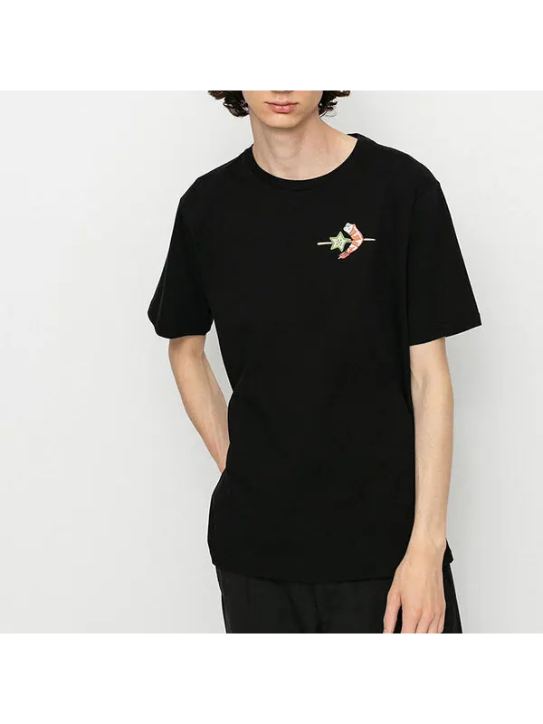 Футболка men's pattern casual sports short sleeve black Converse — изображение 3 из 4, черный