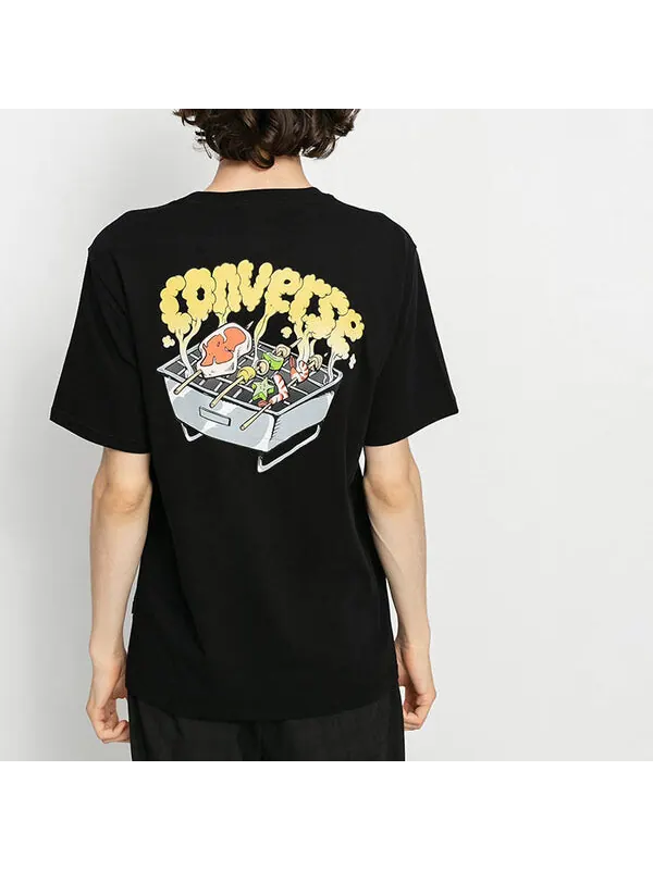 Футболка men's pattern casual sports short sleeve black Converse — изображение 4 из 4, черный