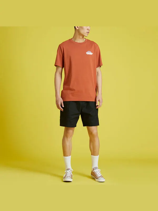 Футболка men's rainbow logo printing knit sports short sleeve red Converse — изображение 3 из 4, красный