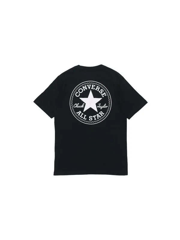 Футболка men's all star logo printing round neck sports short sleeve black Converse — изображение 2 из 2, черный