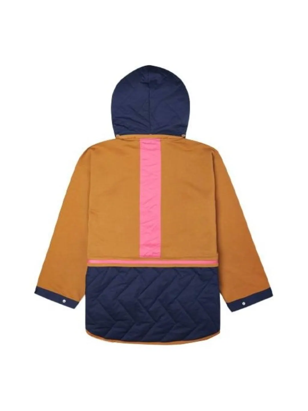 Платье (WMNS) Converse Convertible Hoodie Dress 'Navy Tan' — изображение 4 из 5, темно-синий