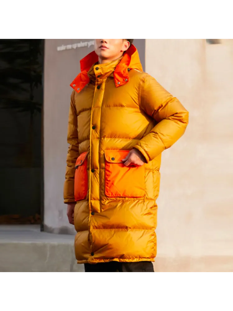 Куртка Converse Counter Climate Long Down Jacket 'Wheat' — изображение 5 из 5, оранжевый