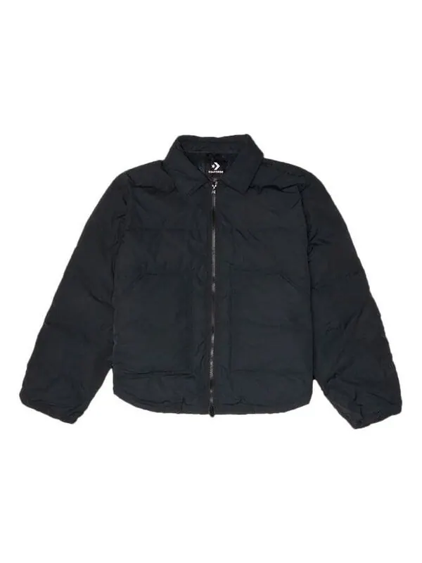 Куртка short down puffer jacket 'black' Converse — изображение 1 из 2, черный