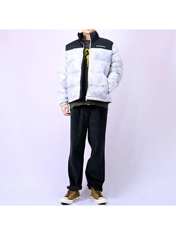 Куртка short down jacket 'grey' Converse — изображение 3 из 4, серый