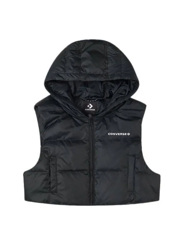 Куртка convertible long down jacket 'black' Converse — изображение 1 из 3, черный