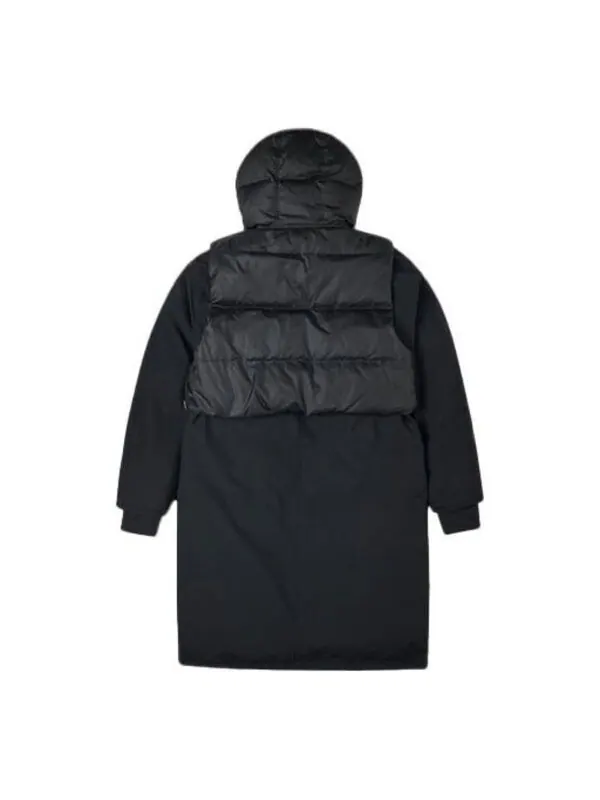 Куртка convertible long down jacket 'black' Converse — изображение 2 из 3, черный