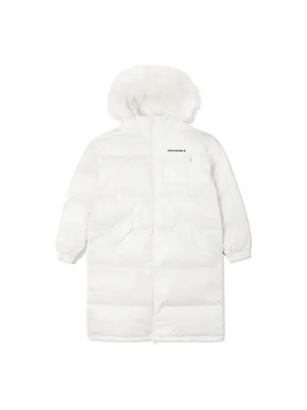 Куртка long down jacket 'white' Converse — изображение 1 из 3, белый