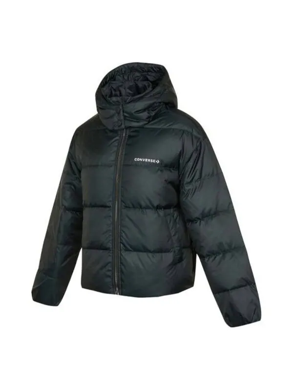Куртка short down textile jacket 'black' Converse — изображение 1 из 3, черный