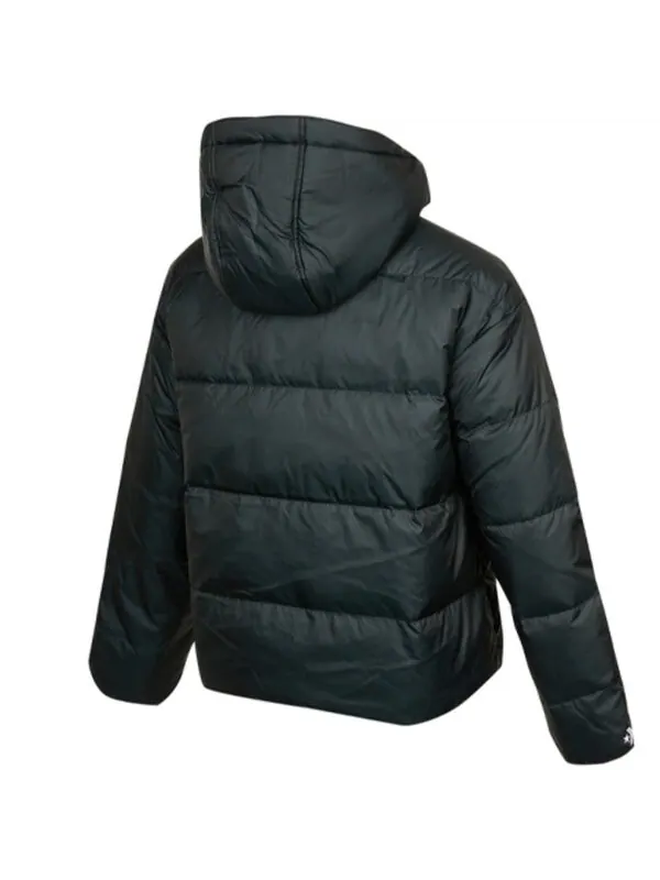 Куртка short down textile jacket 'black' Converse — изображение 2 из 3, черный