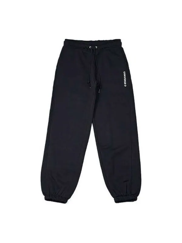 Брюки knit pants 'black' Converse — изображение 1 из 2, черный