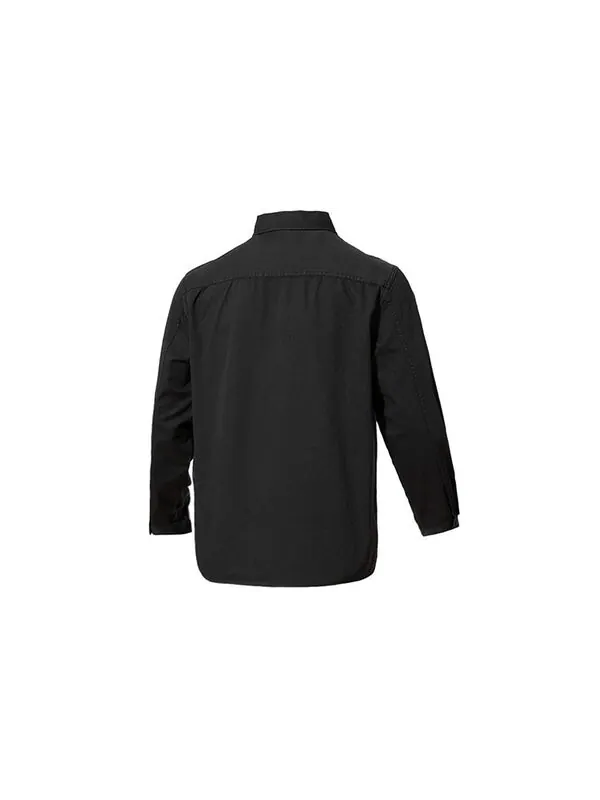 Рубашка twill long sleeve button down 'black' Converse — изображение 2 из 2, черный