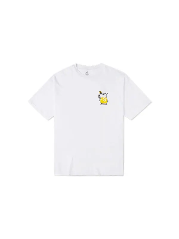 Футболка men's cartoon printing loose sports round neck short sleeve white Converse — изображение 2 из 2, белый