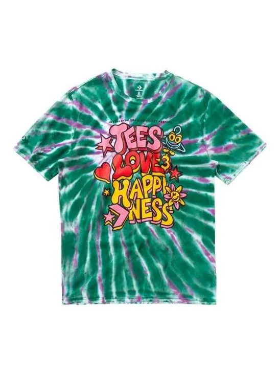 Футболка x joe freshgoods tie dye t-shirt 'evergreen' Converse — изображение 1 из 4, зеленый