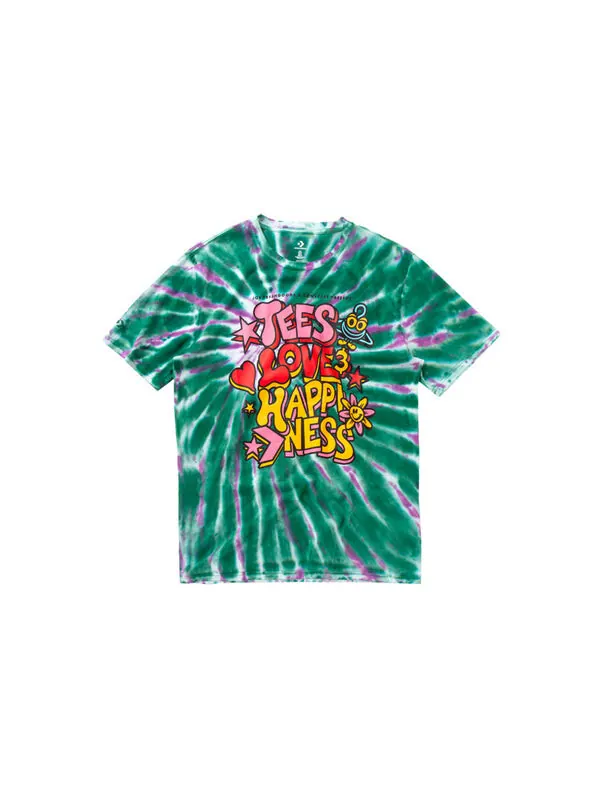 Футболка x joe freshgoods tie dye t-shirt 'evergreen' Converse — изображение 2 из 4, зеленый
