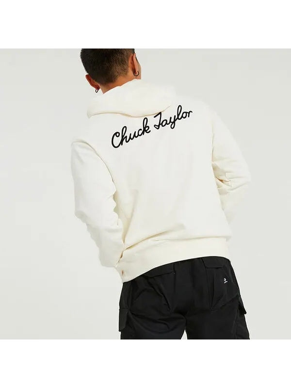 Толстовка Converse Alphabet Printing Sports Couple Style Cream Yellow — изображение 4 из 4, кремово-желтый