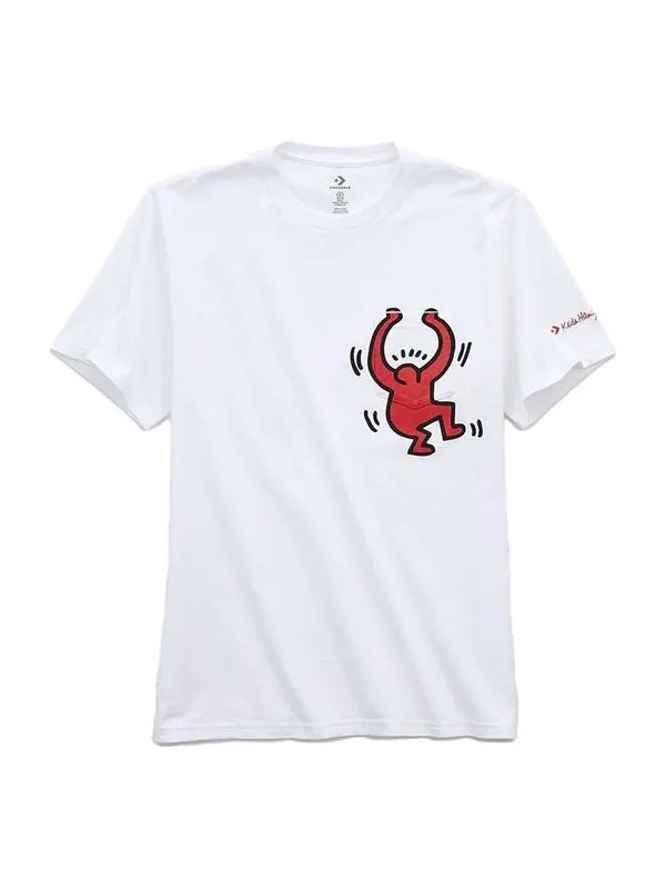 Футболка x keith haring graphic pocket tee 'white' Converse — изображение 1 из 4, белый