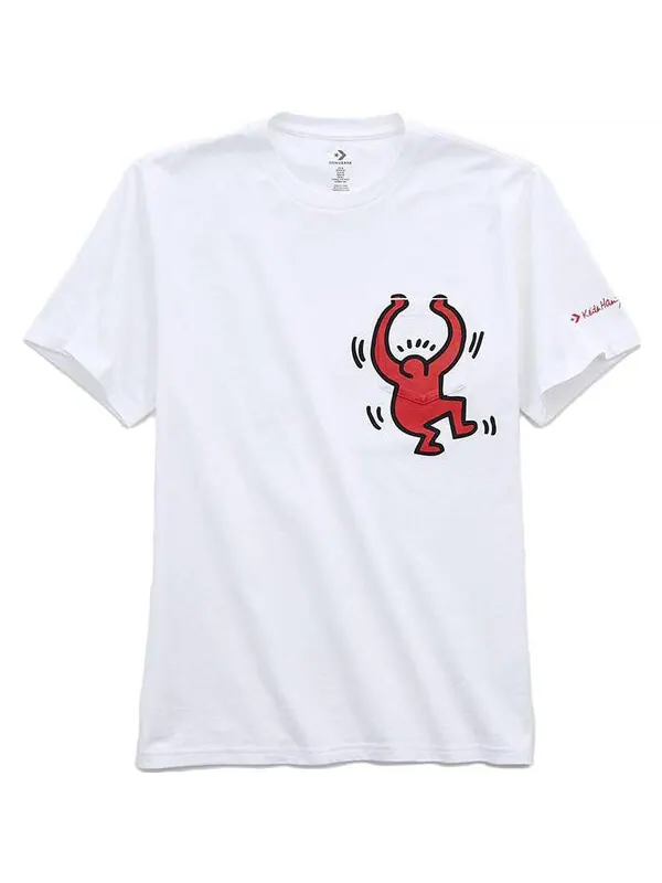 Футболка x keith haring graphic pocket tee 'white' Converse — изображение 3 из 4, белый