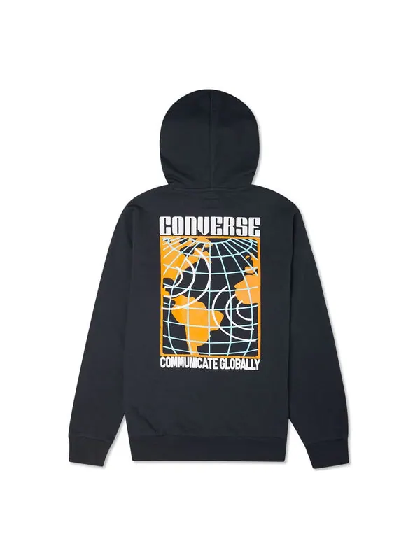 Толстовка Men's Converse Earth Pattern Printing Dark Black — изображение 1 из 4, черный