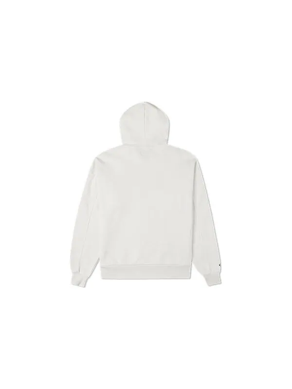 Свитер logo embroidered loose fleece hoodie white Converse — изображение 2 из 4, белый