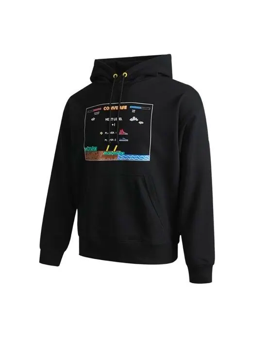 Толстовка video game graphic hoodie 'black' Converse — изображение 1 из 2, черный