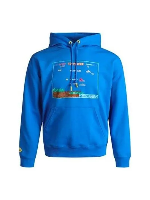 Толстовка video game graphic hoodie 'blue' Converse — изображение 1 из 3, синий
