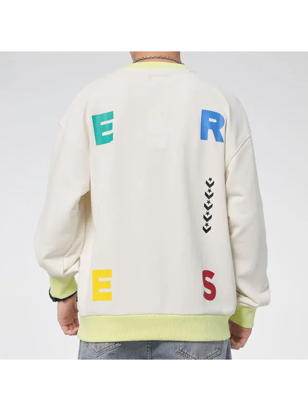 Свитер sports contrast letter print crew neck sweatshirt 'white' Converse — изображение 4 из 4, белый
