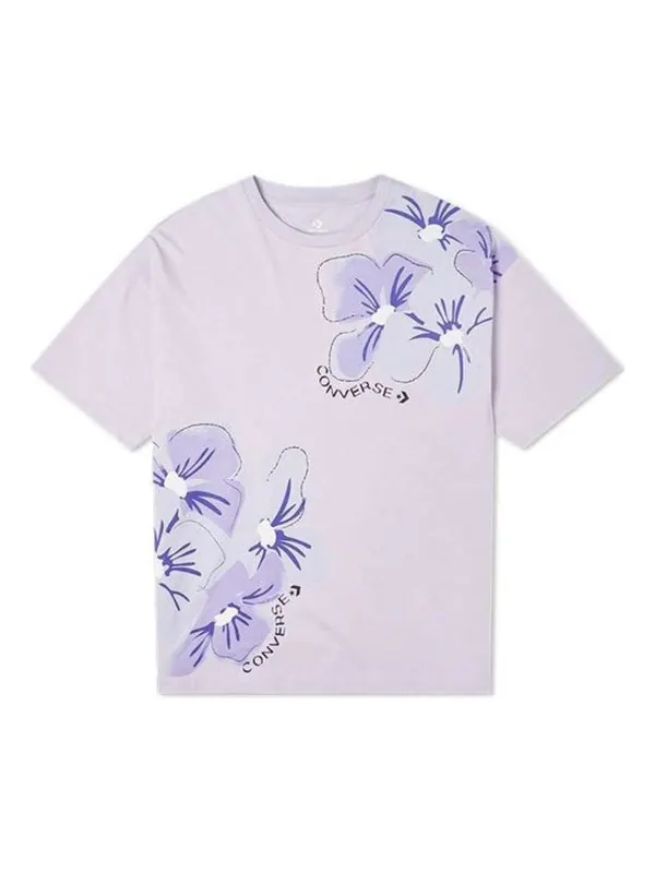 Футболка infinite lilac iwd oversized t-shirt 'purple' Converse — изображение 1 из 3, фиолетовый