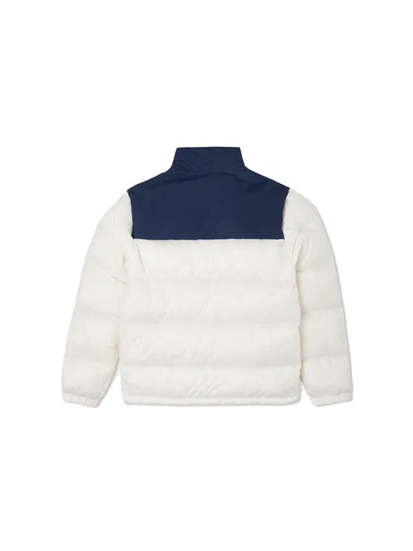Куртка short down jacket 'white midnight navy' Converse — изображение 2 из 4, белый/темно-синий