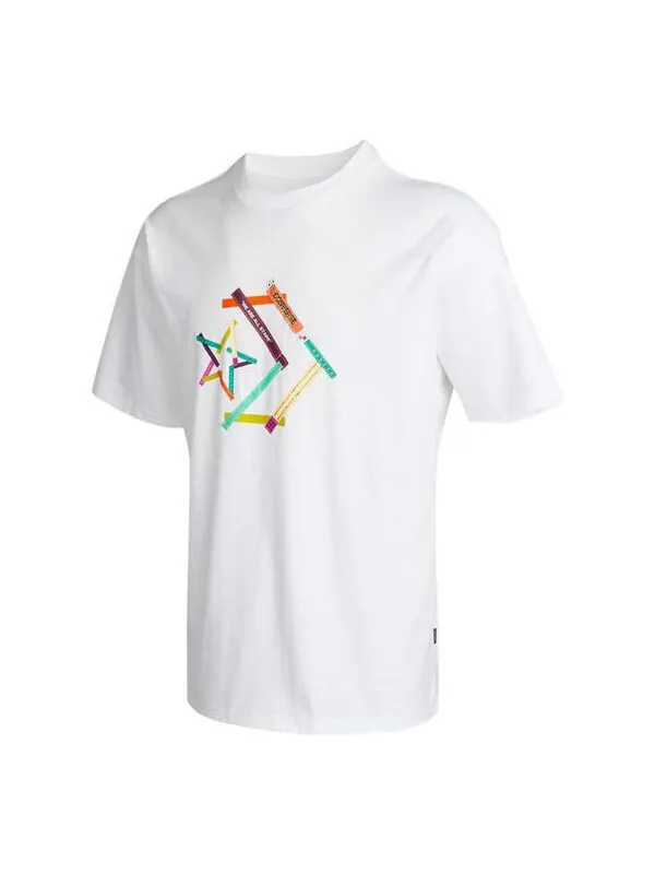 Футболка star chevron printing sports round neck short sleeve t-shirt 'white' Converse — изображение 1 из 2, белый