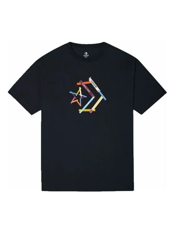 Футболка star chevron printing sports round neck short sleeve t-shirt 'black' Converse — изображение 1 из 2, черный