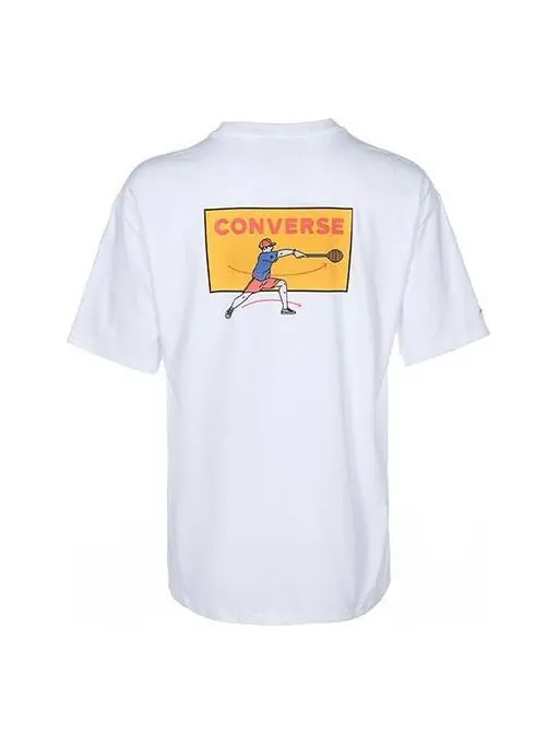 Футболка jack purcell graphic t-shirt 'white' Converse — изображение 1 из 2, белый