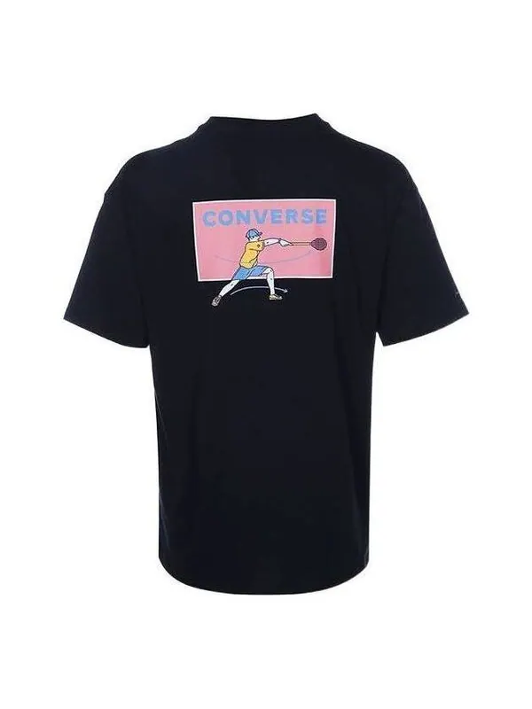 Футболка jack purcell graphic t-shirt 'black' Converse — изображение 1 из 2, черный