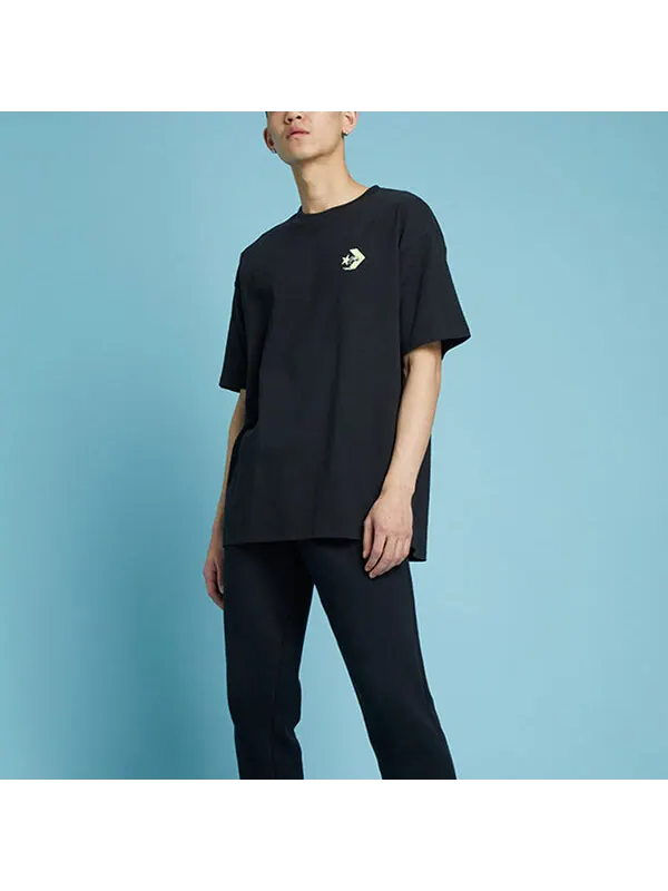 Футболка men's logo printing round neck short sleeve black Converse — изображение 3 из 4, черный