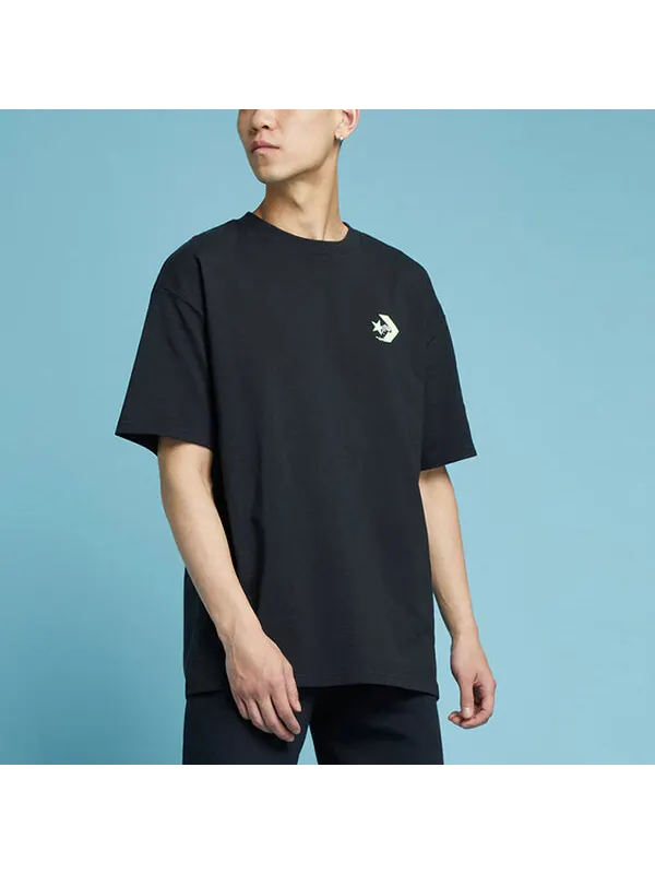 Футболка men's logo printing round neck short sleeve black Converse — изображение 4 из 4, черный
