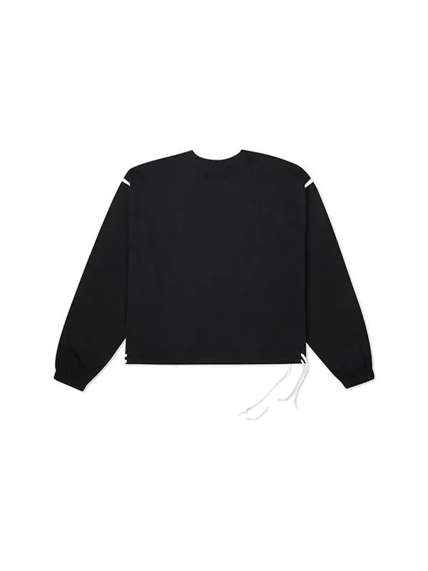 Свитер long sleeve jersey crew 'black' Converse — изображение 2 из 2, черный
